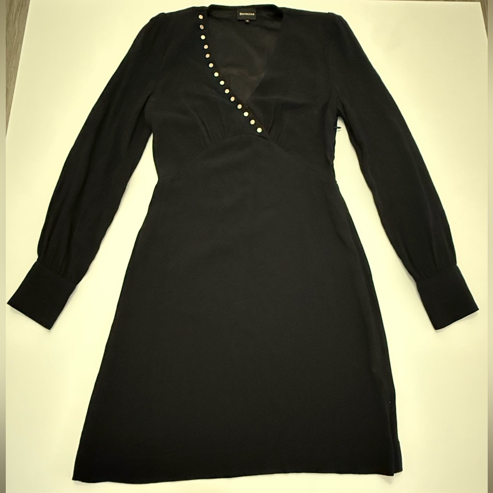 Berenice Chic Long Sleeve Black Dress Size 34